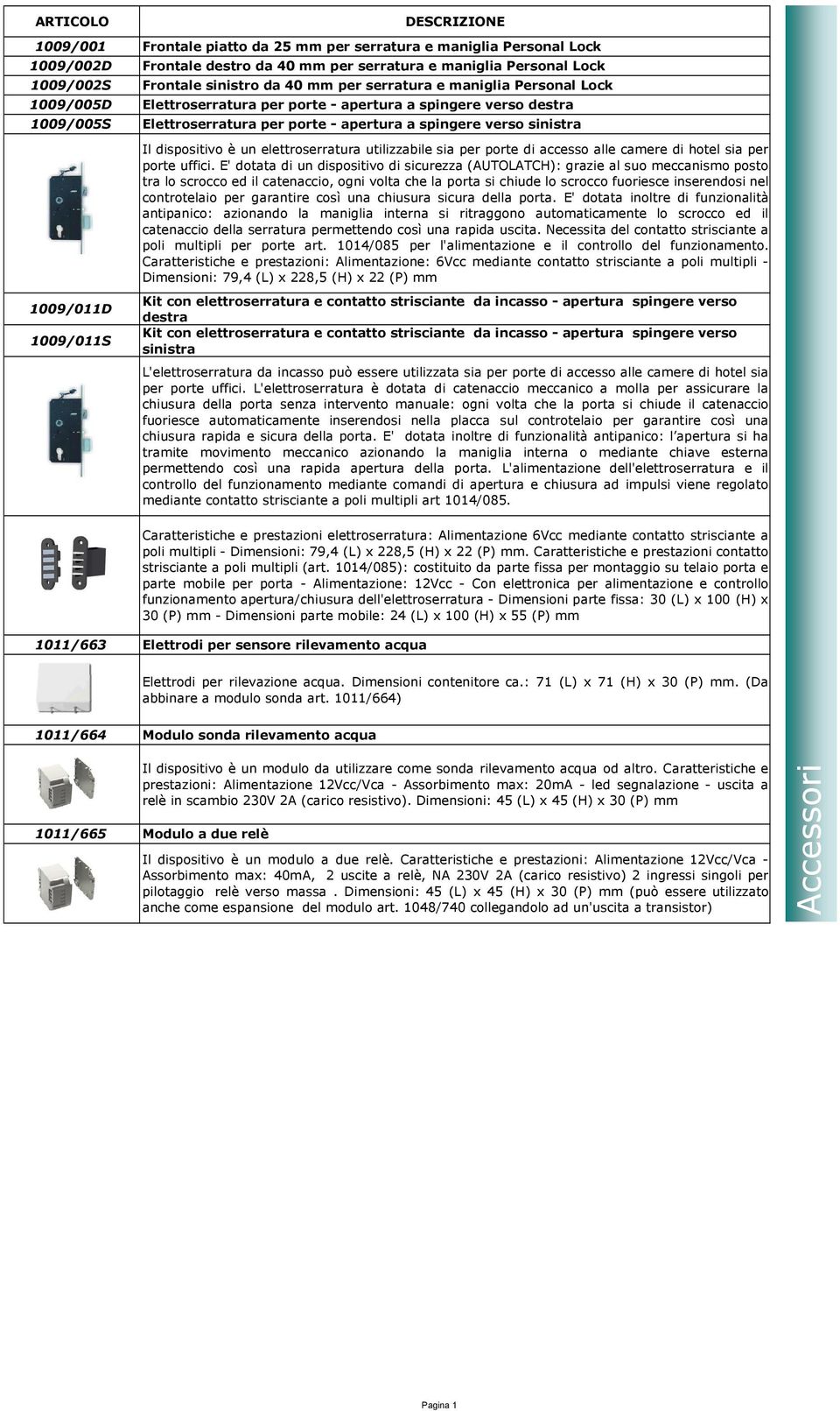 dispositivo è un elettroserratura utilizzabile sia per porte di accesso alle camere di hotel sia per porte uffici.