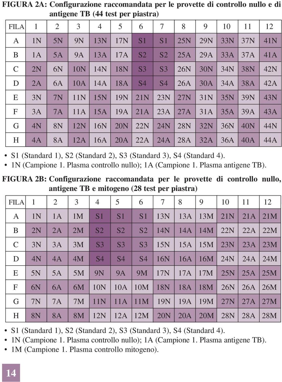 21A 23A 27A 31A 35A 39A 43A G 4N 8N 12N 16N 20N 22N 24N 28N 32N 36N 40N 44N H 4A 8A 12A 16A 20A 22A 24A 28A 32A 36A 40A 44A S1 (Standard 1), S2 (Standard 2), S3 (Standard 3), S4 (Standard 4).