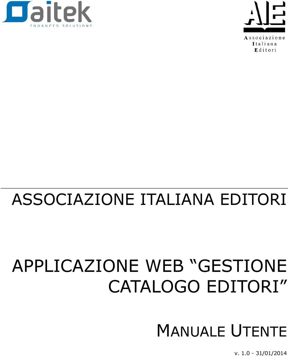 GESTIONE CATALOGO EDITORI