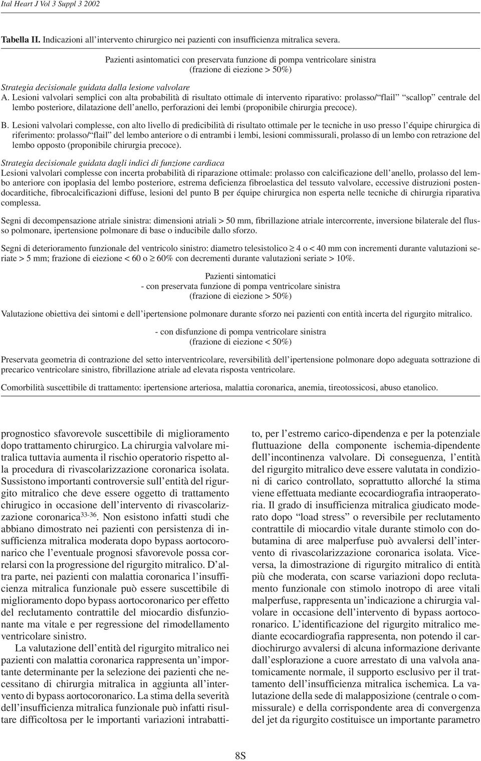 Lesioni valvolari semplici con alta probabilità di risultato ottimale di intervento riparativo: prolasso/ flail scallop centrale del lembo posteriore, dilatazione dell anello, perforazioni dei lembi