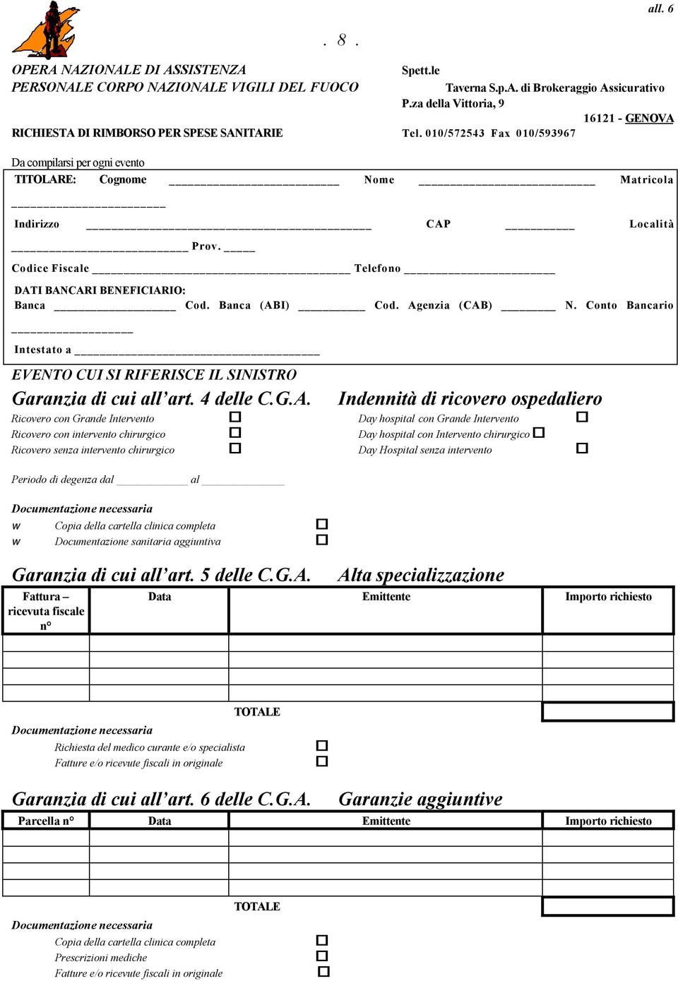 Codice Fiscale Telefono DAT