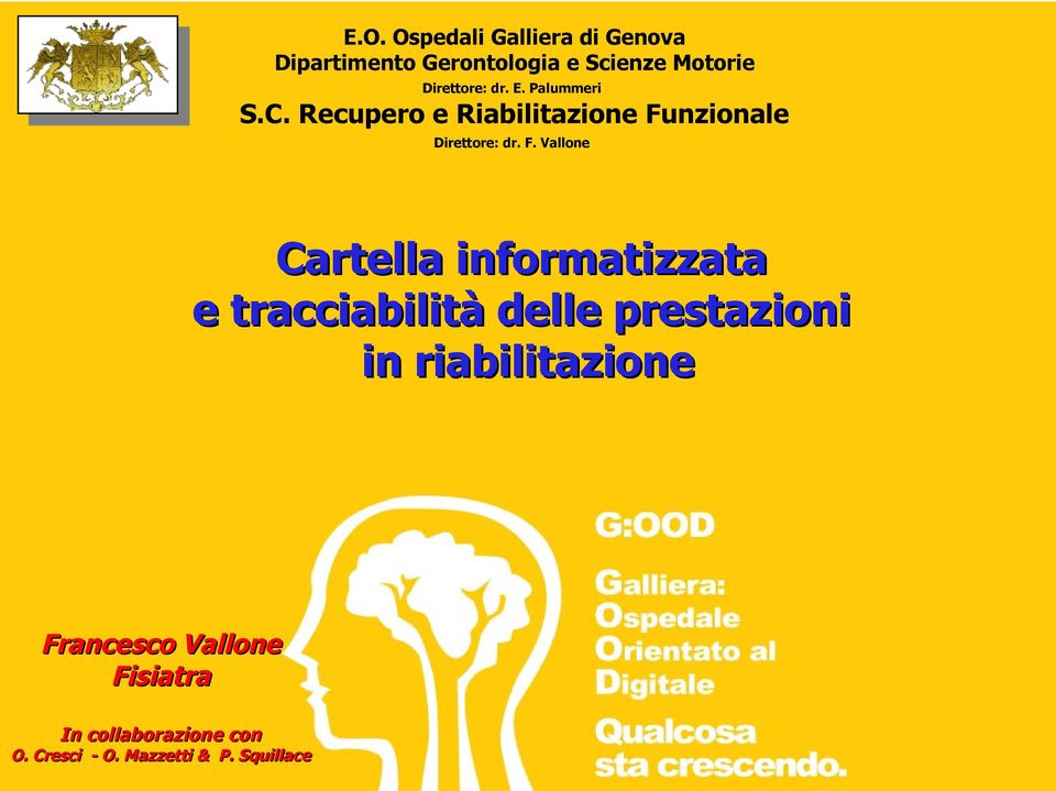 F. Vallone Cartella informatizzata e tracciabilità delle prestazioni in