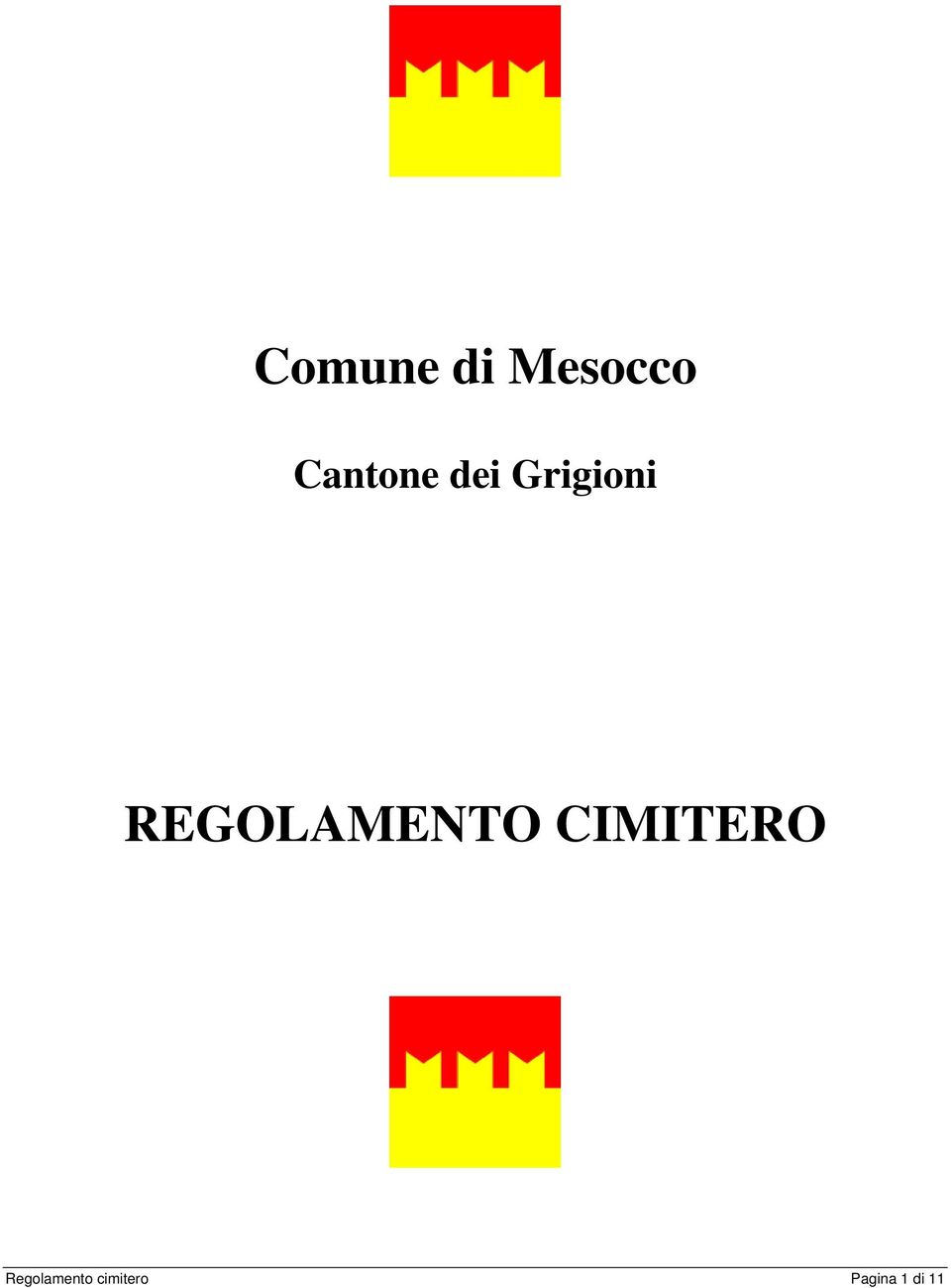 REGOLAMENTO CIMITERO