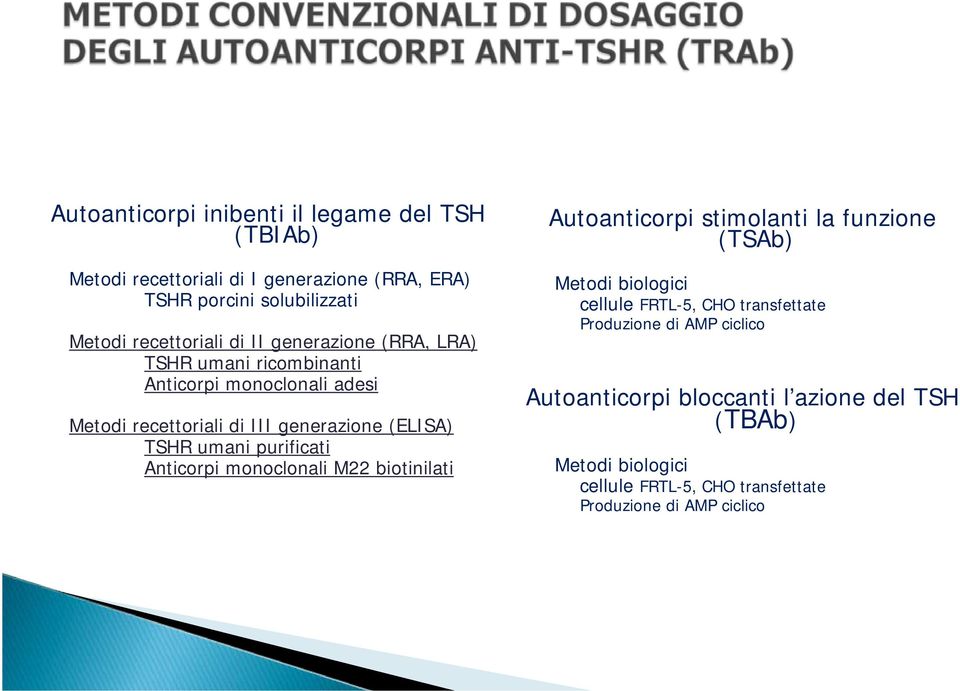 purificati Anticorpi monoclonali M22 biotinilati Autoanticorpi stimolanti la funzione (TSAb) Metodi biologici cellule FRTL-5, CHO transfettate