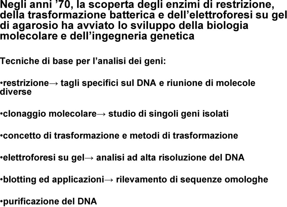 DNA e riunione di molecole diverse clonaggio molecolare studio di singoli geni isolati concetto di trasformazione e metodi di