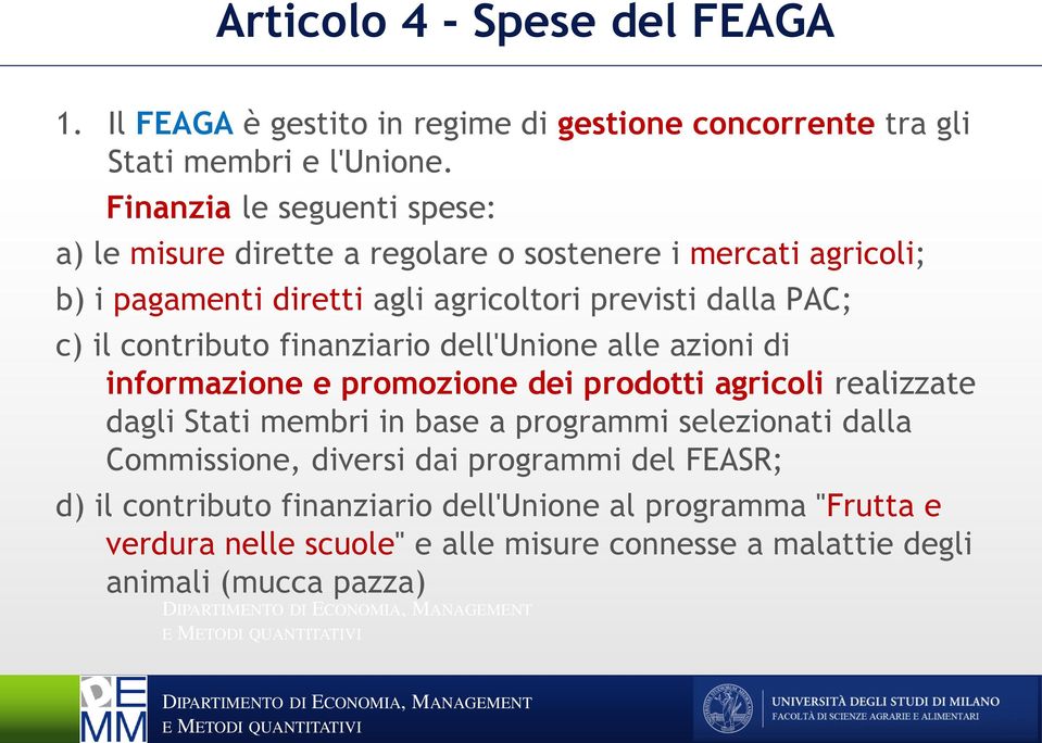 contributo finanziario dell'unione alle azioni di informazione e promozione dei prodotti agricoli realizzate dagli Stati membri in base a programmi