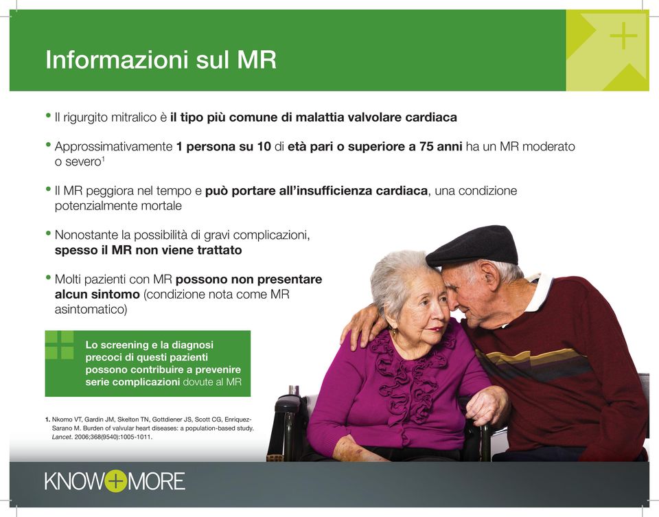 pazienti con MR possono non presentare alcun sintomo (condizione nota come MR asintomatico) Lo screening e la diagnosi precoci di questi pazienti possono contribuire a prevenire serie