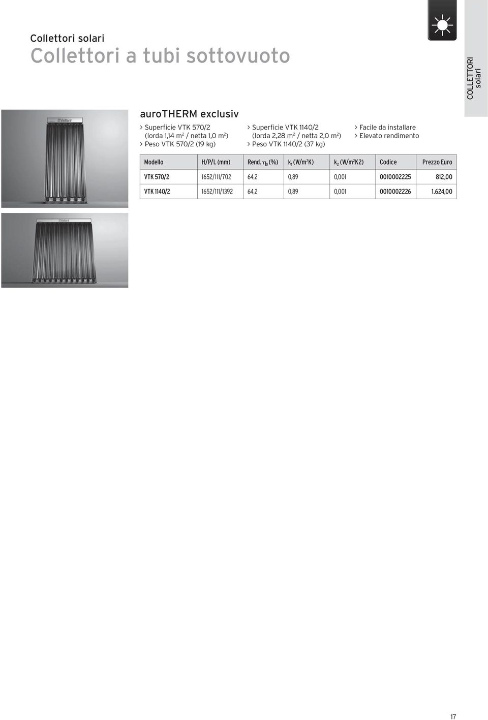 kg) > Facile da installare > Elevato rendimento Modello H/P/L (mm) Rend.