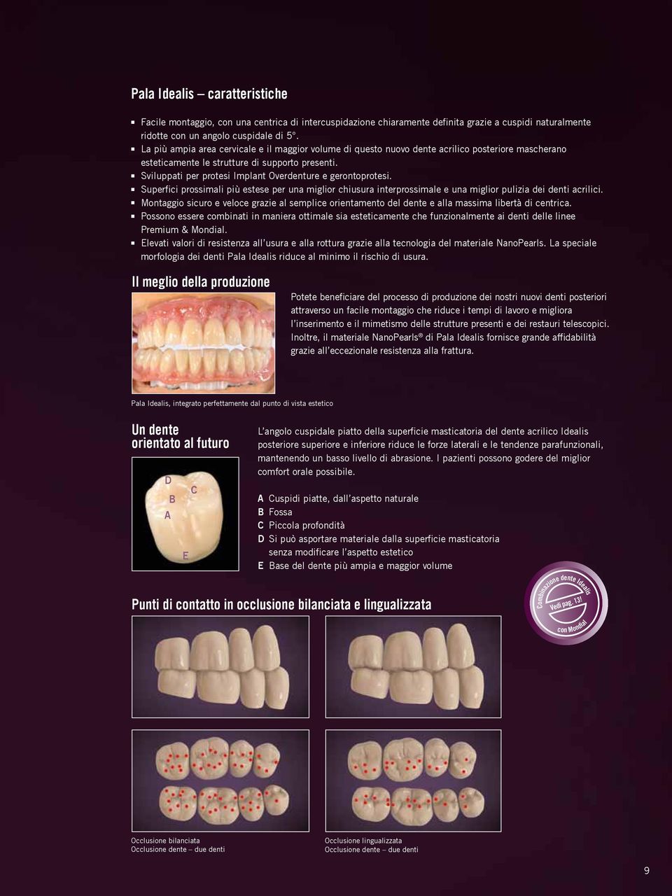 Sviluppati per protesi Implant Overdenture e gerontoprotesi. Superfici prossimali più estese per una miglior chiusura interprossimale e una miglior pulizia dei denti acrilici.