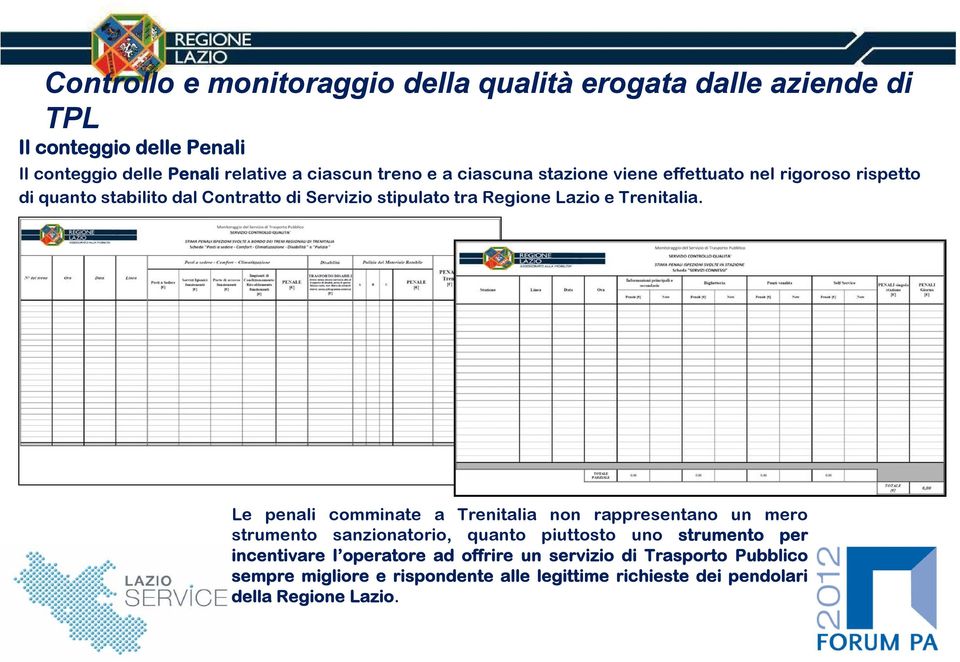 Le penali comminate a Trenitalia non rappresentano un mero strumento sanzionatorio, quanto piuttosto uno strumento per