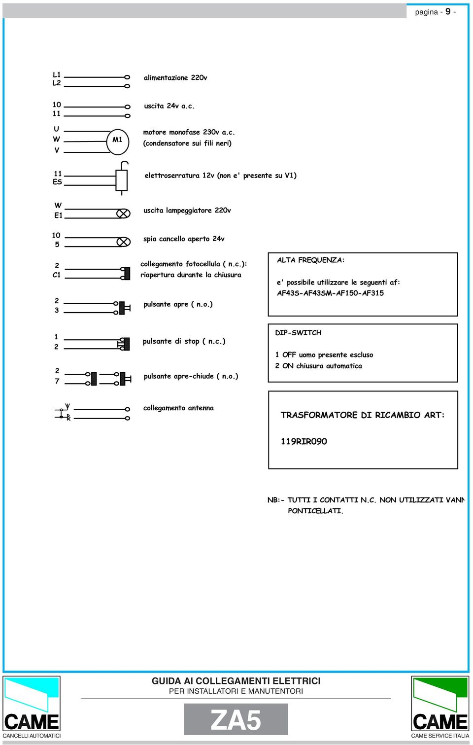 M motore monofase 0v a.c.