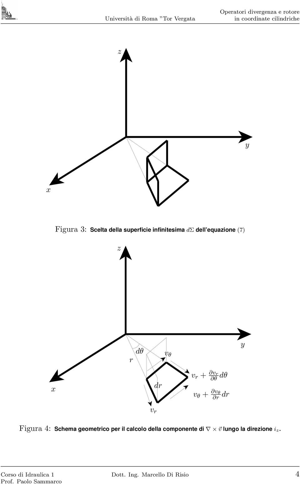 d Figua 4: Schema geometico pe il calcolo della