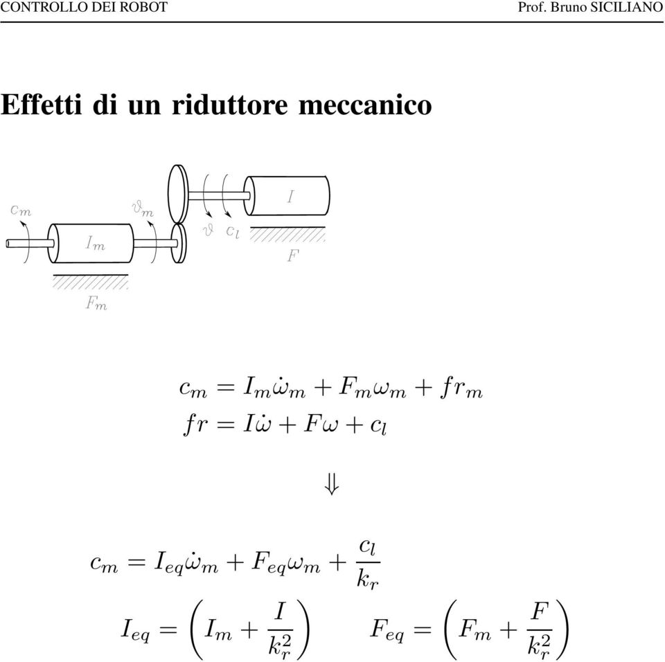 l c m = I eq ω m + F eq ω m + c l I eq =