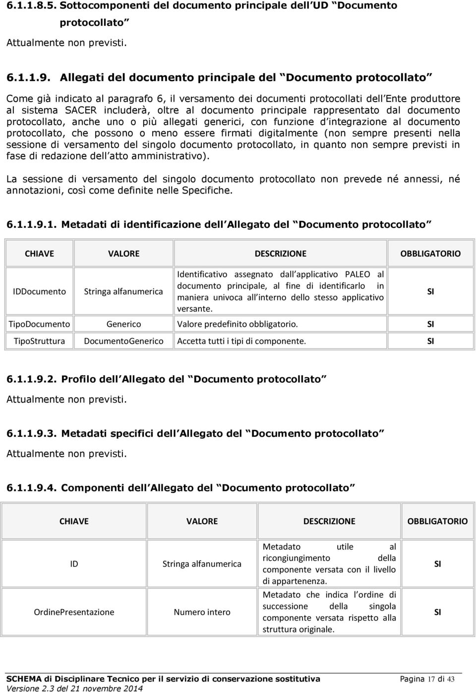 documento principale rappresentato dal documento protocollato, anche uno o più allegati generici, con funzione d integrazione al documento protocollato, che possono o meno essere firmati digitalmente