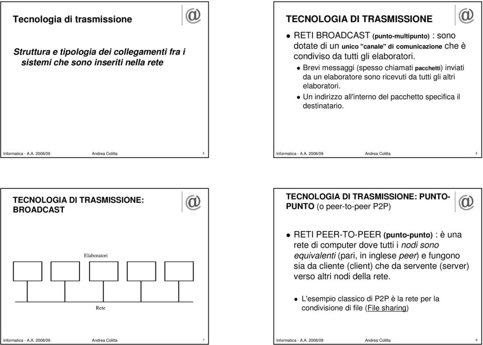 Un indirizzo all'interno del pacchetto specifica il destinatario.