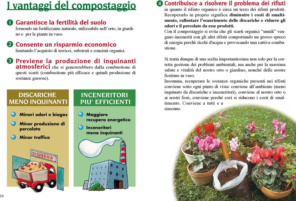 Previene la produzione di inquinanti atmosferici che si genererebbero dalla combustione di questi scarti (combustione più efficace e quindi produzione di sostanze gassose).