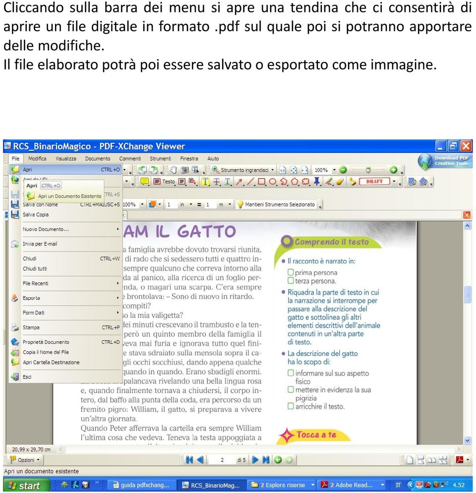 pdf sul quale poi si potranno apportare delle modifiche.