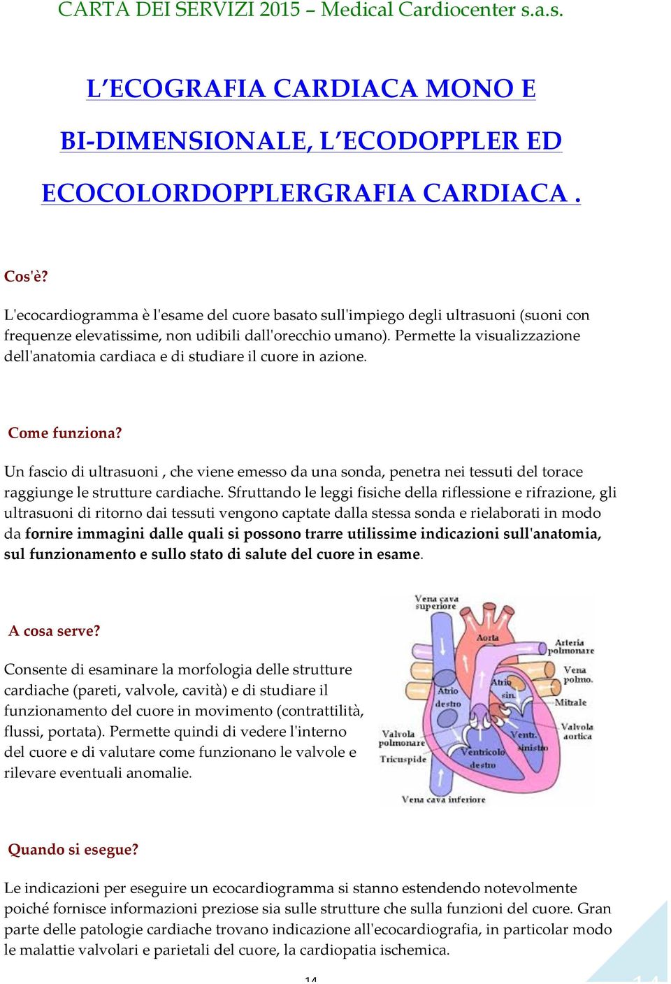 Permette la visualizzazione dell'ʹanatomia cardiaca e di studiare il cuore in azione. Come funziona?