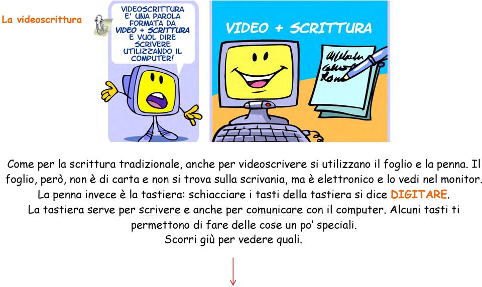 Il foglio, però, non è di carta e non si trova sulla scrivania, ma è elettronico e lo vedi nel monitor.