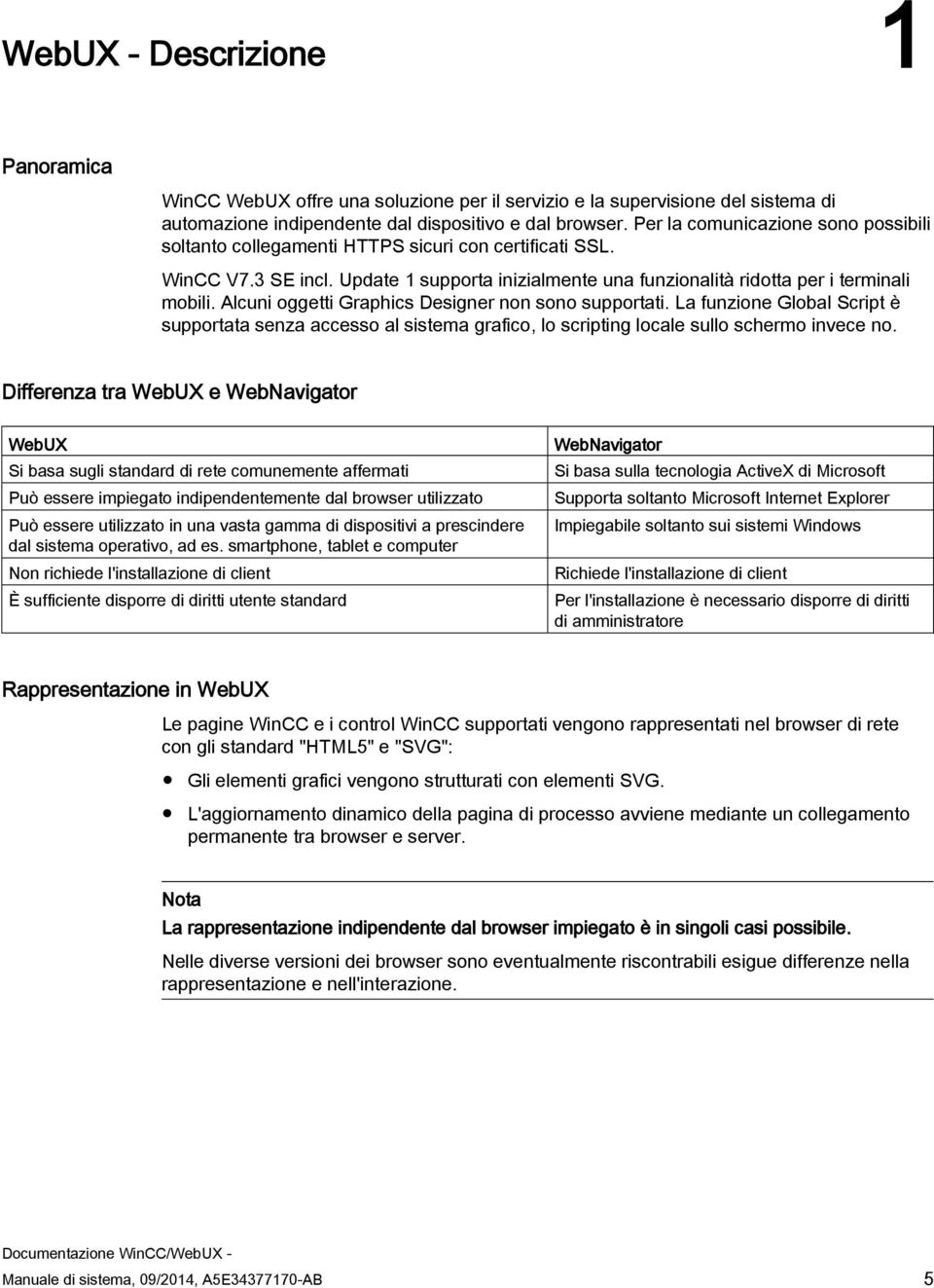 Alcuni oggetti Graphics Designer non sono supportati. La funzione Global Script è supportata senza accesso al sistema grafico, lo scripting locale sullo schermo invece no.