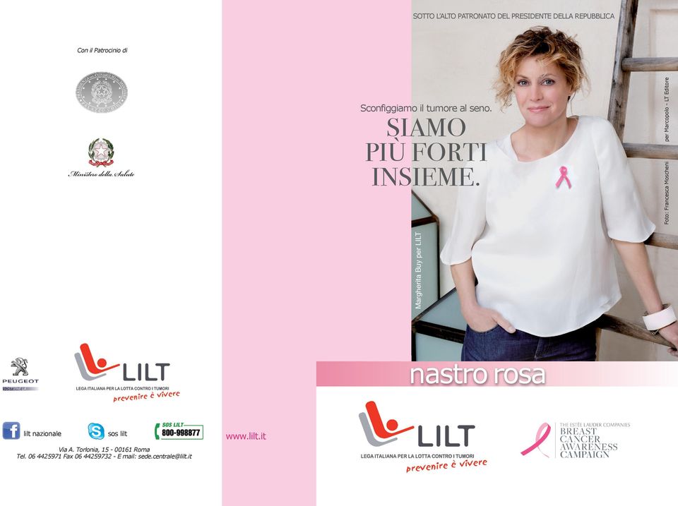 Margherita Buy per LILT Foto: Francesca Moscheni per Marcopolo - LT Editore SoSTiEnE la nastro