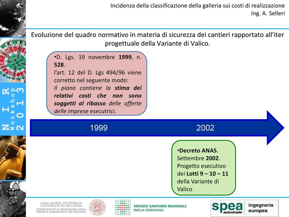 Lgs 494/96 viene corretto nel seguente modo: Il piano contiene la stima dei relativi costi che non sono