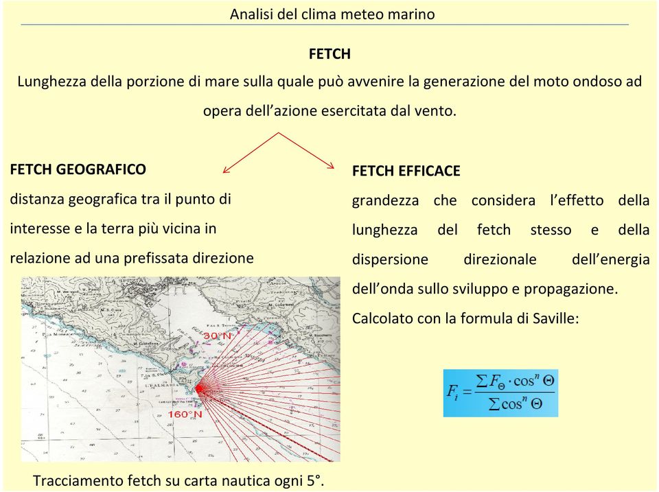 FETCH GEOGRAFICO distanza geografica tra il punto di interesse e la terra piùvicina in relazione ad una prefissata direzione