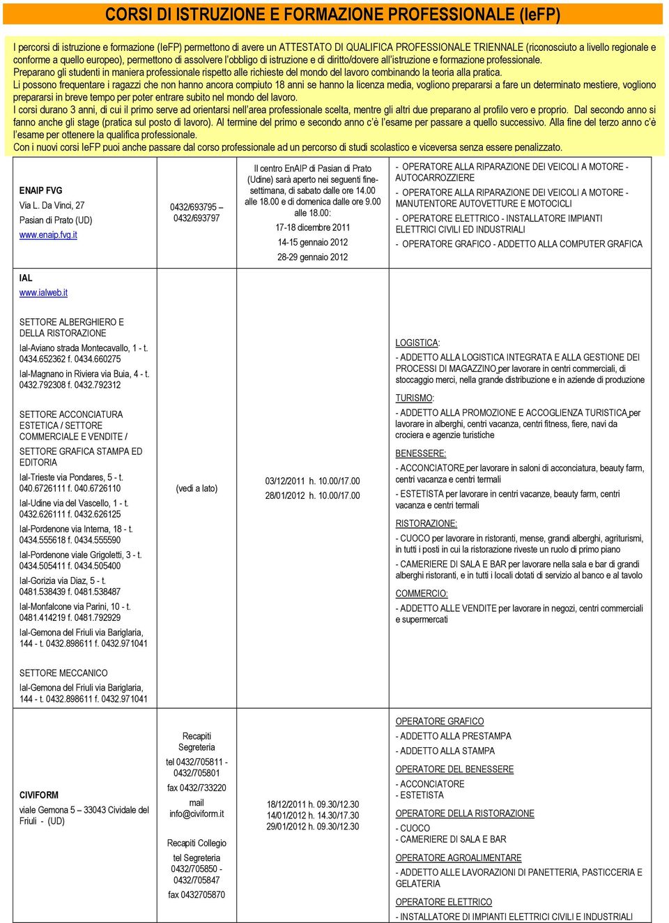 Preparano gli studenti in maniera professionale rispetto alle richieste del mondo del lavoro combinando la teoria alla pratica.