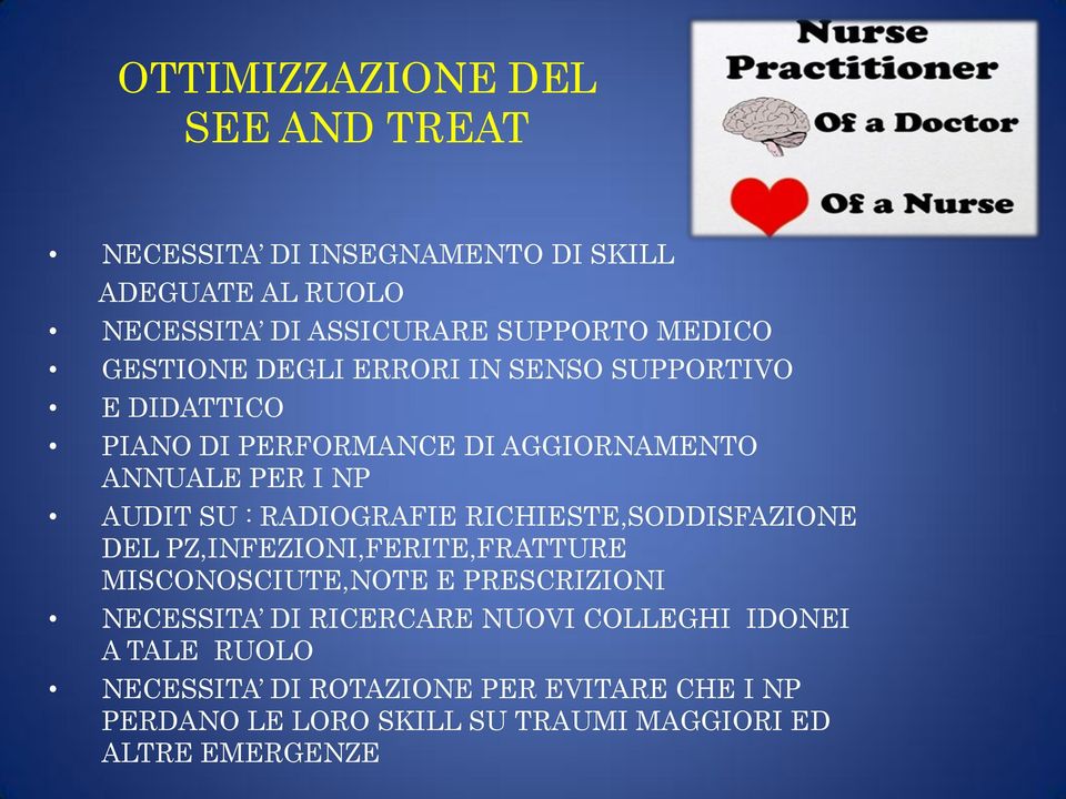 RADIOGRAFIE RICHIESTE,SODDISFAZIONE DEL PZ,INFEZIONI,FERITE,FRATTURE MISCONOSCIUTE,NOTE E PRESCRIZIONI NECESSITA DI RICERCARE