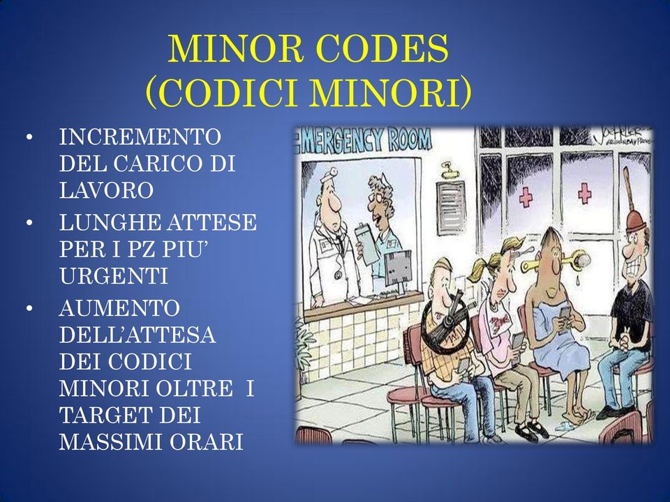 ATTESA DEI CODICI MINORI OLTRE I TARGET