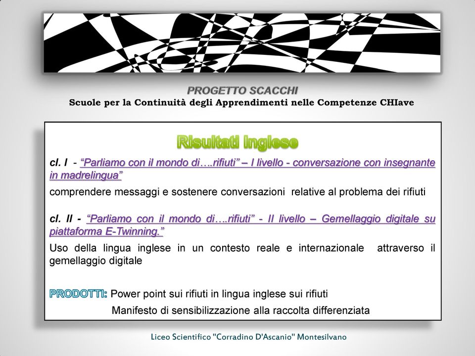 problema dei rifiuti cl. II - Parliamo con il mondo di.rifiuti - II livello Gemellaggio digitale su piattaforma E-Twinning.