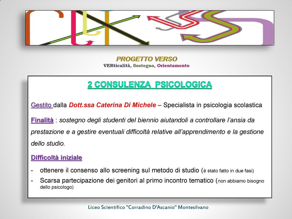 aiutandoli a controllare l ansia da prestazione e a gestire eventuali difficoltà relative all apprendimento e la