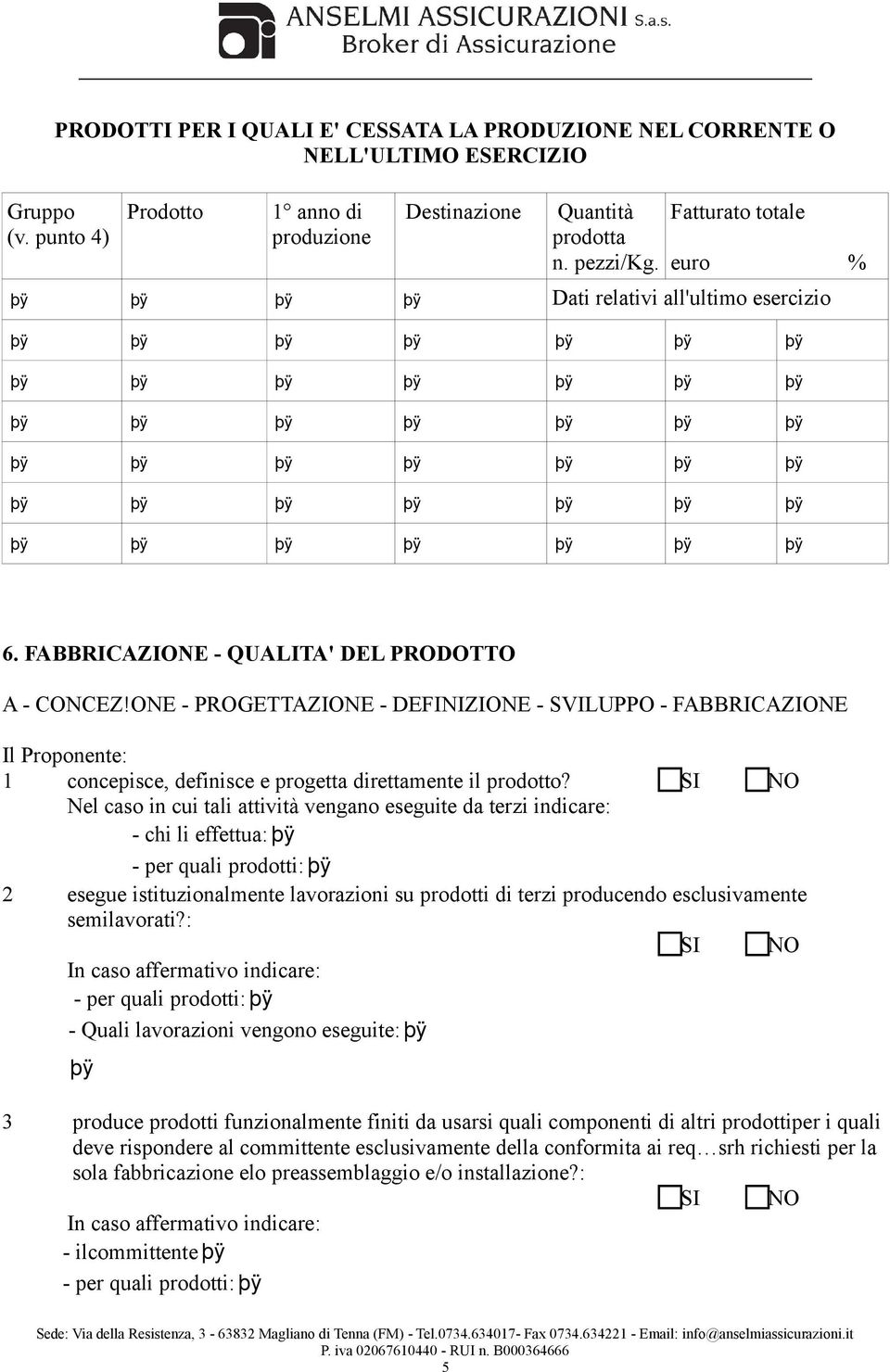 ONE - PROGETTAZIONE - DEFINIZIONE - SVILUPPO - FABBRICAZIONE Il Proponente: 1 concepisce, definisce e progetta direttamente il prodotto?