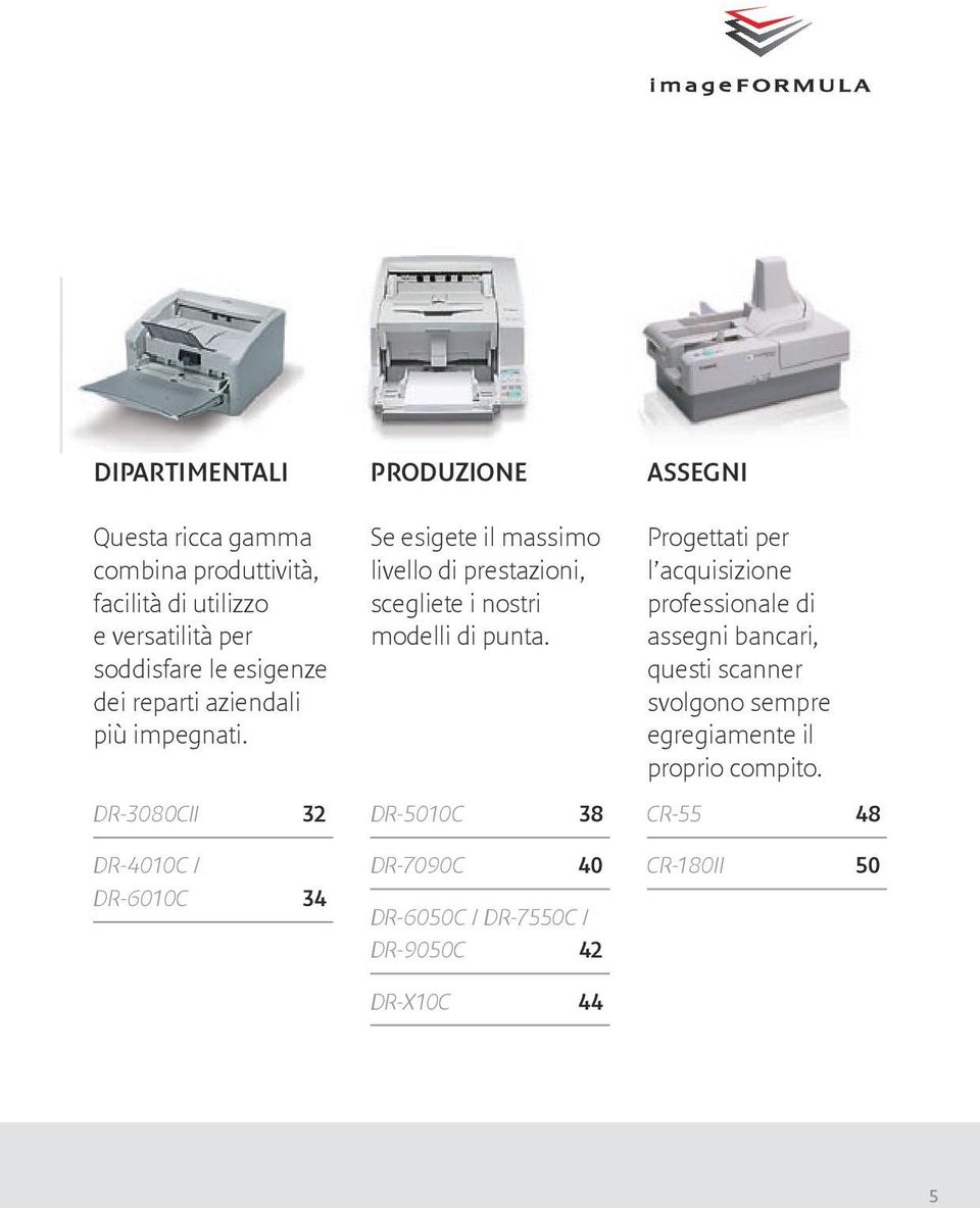 DR-3080CII 32 DR-4010C / DR-6010C 34 Se esigete il massimo livello di prestazioni, scegliete i nostri modelli di punta.