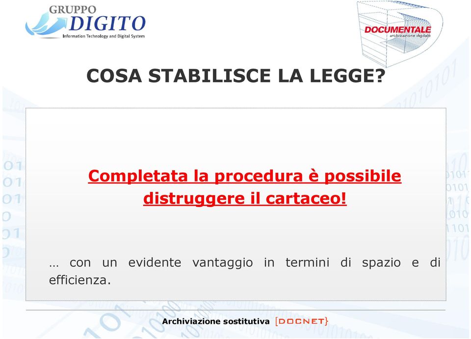 distruggere il cartaceo!