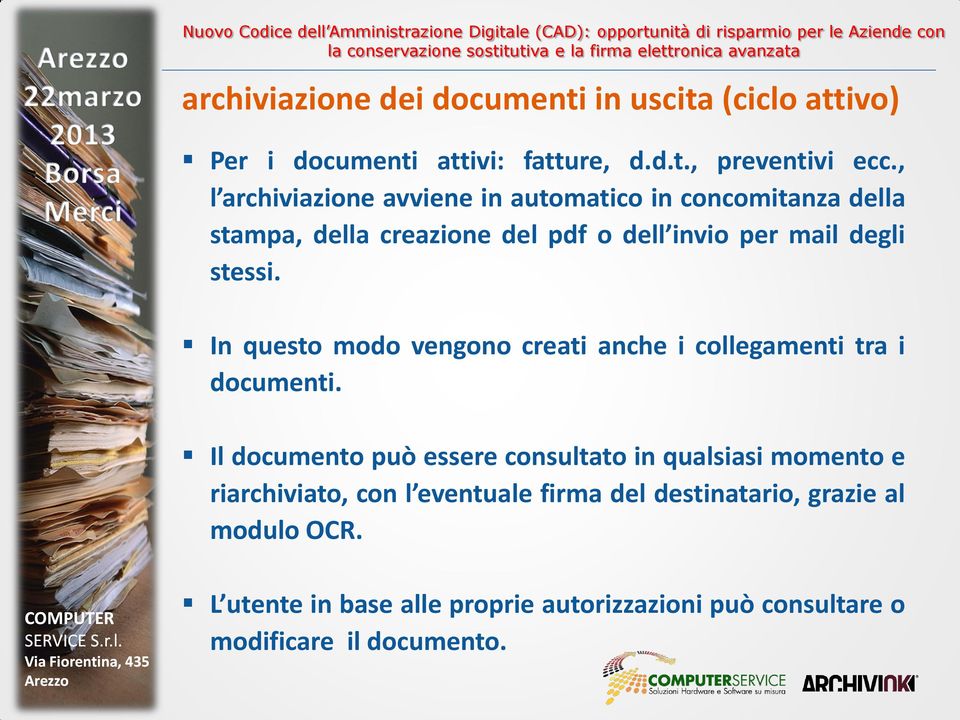 In questo modo vengono creati anche i collegamenti tra i documenti.