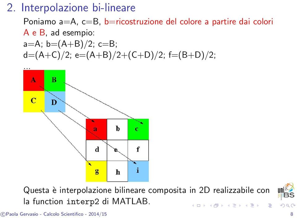 e=(a+b)/2+(c+d)/2; f=(b+d)/2;.