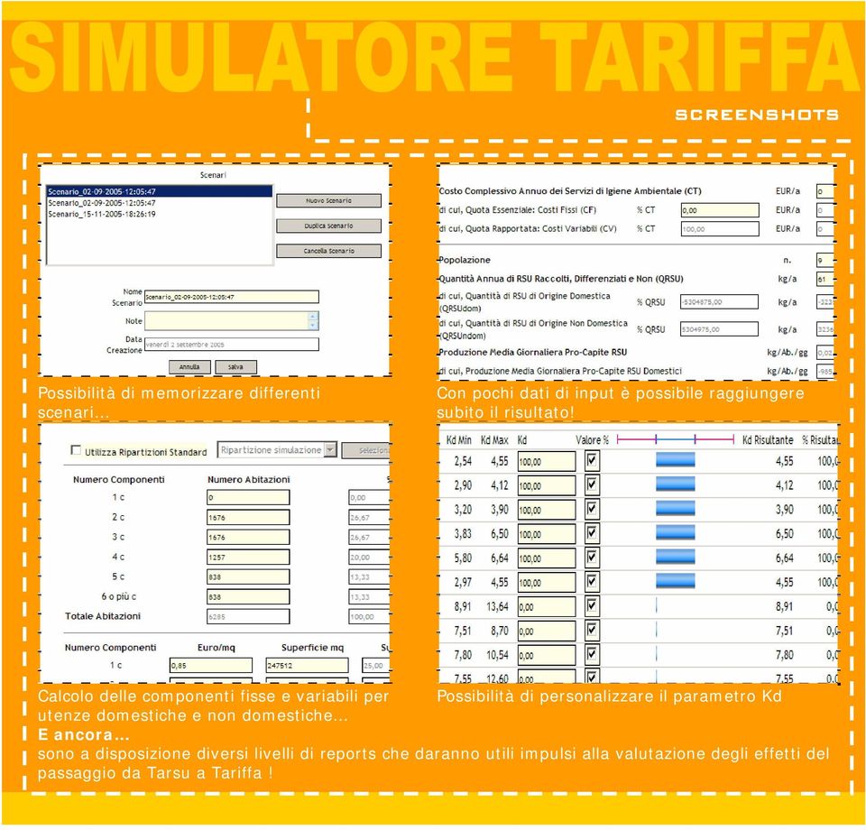 Calcolo delle componenti fisse e variabili per Possibilità di personalizzare il parametro Kd utenze