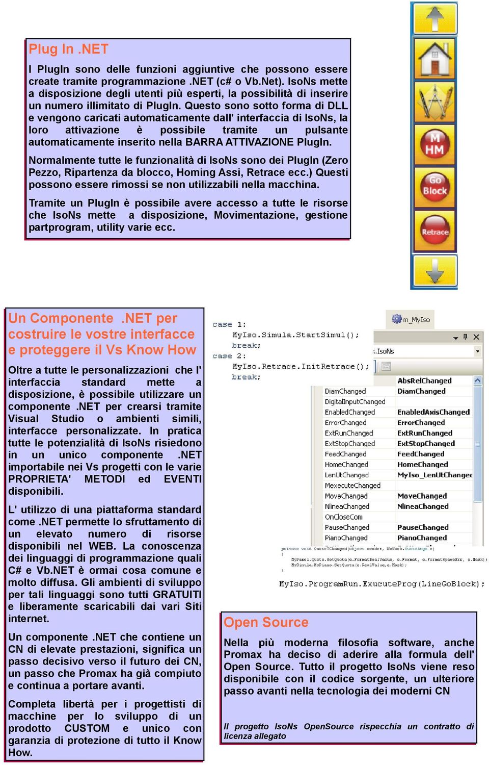 Questo sono sotto forma di DLL e vengono caricati automaticamente dall' interfaccia di IsoNs, la loro attivazione è possibile tramite un pulsante automaticamente inserito nella BARRA ATTIVAZIONE