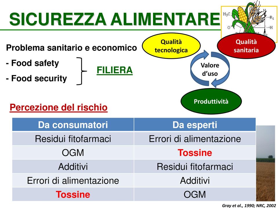 consumatori Residui fitofarmaci OGM Additivi Errori di alimentazione Tossine Da esperti