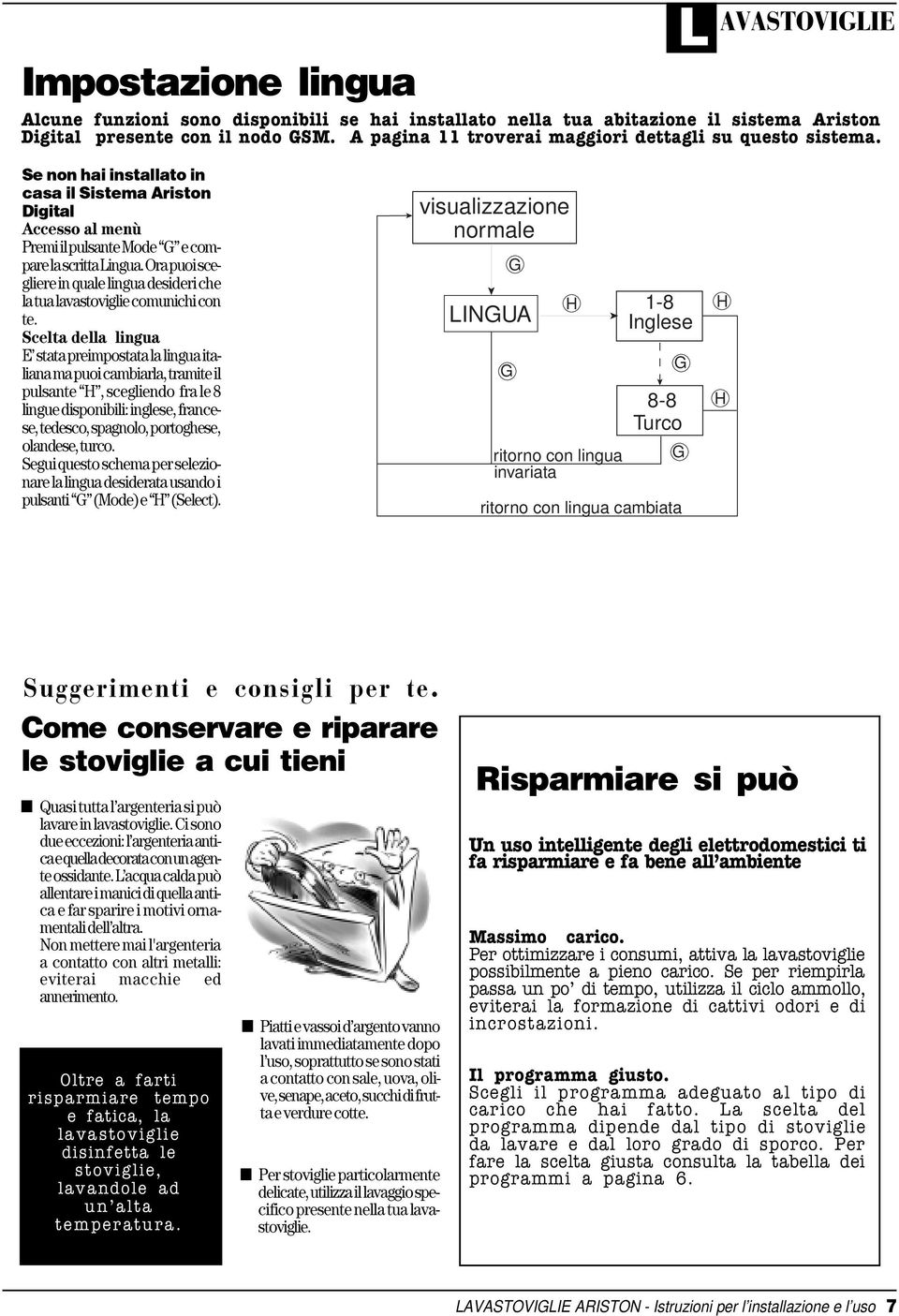 invariata ritorno con lingua cambiata