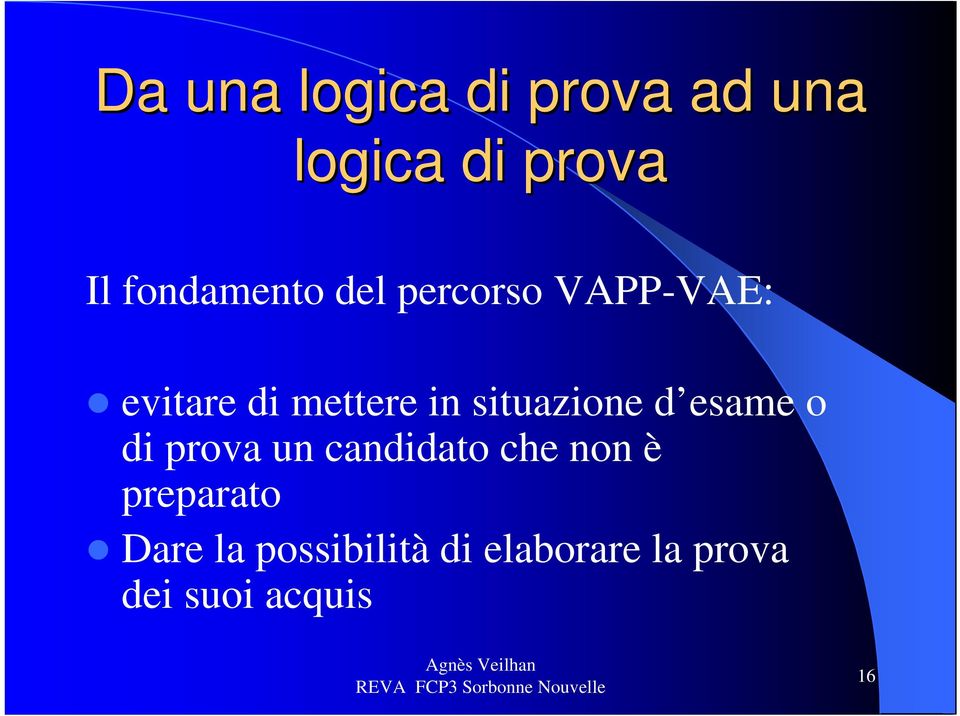 situazione d esame o di prova un candidato che non è