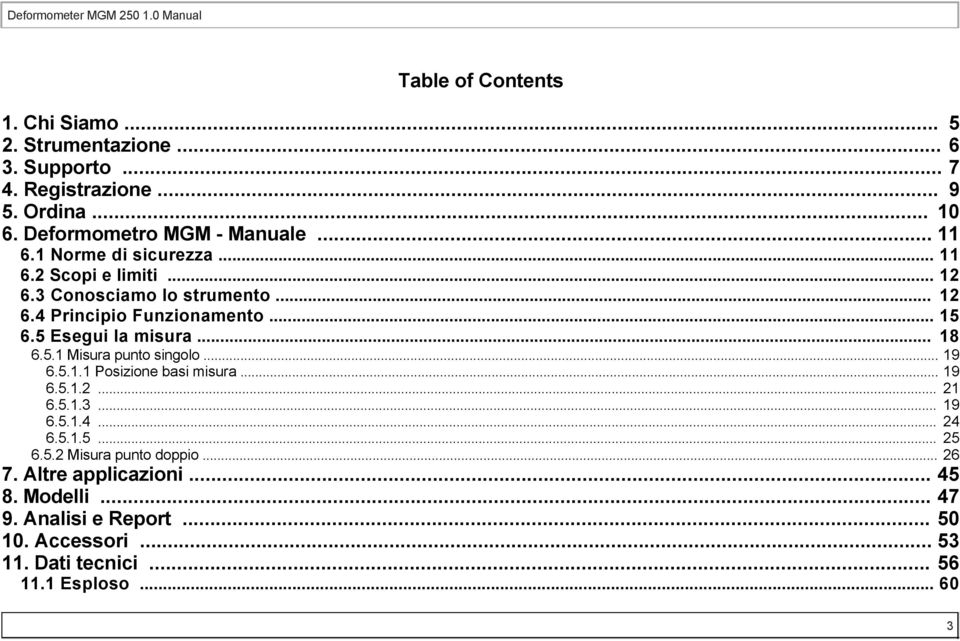 .. 18 6.5.1 Misura punt singl... 19 6.5.1.1 Psizine basi misura... 19 6.5.1.2... 21 6.5.1.3... 19 6.5.1.4... 24 6.5.1.5... 25 6.5.2 Misura punt dppi.