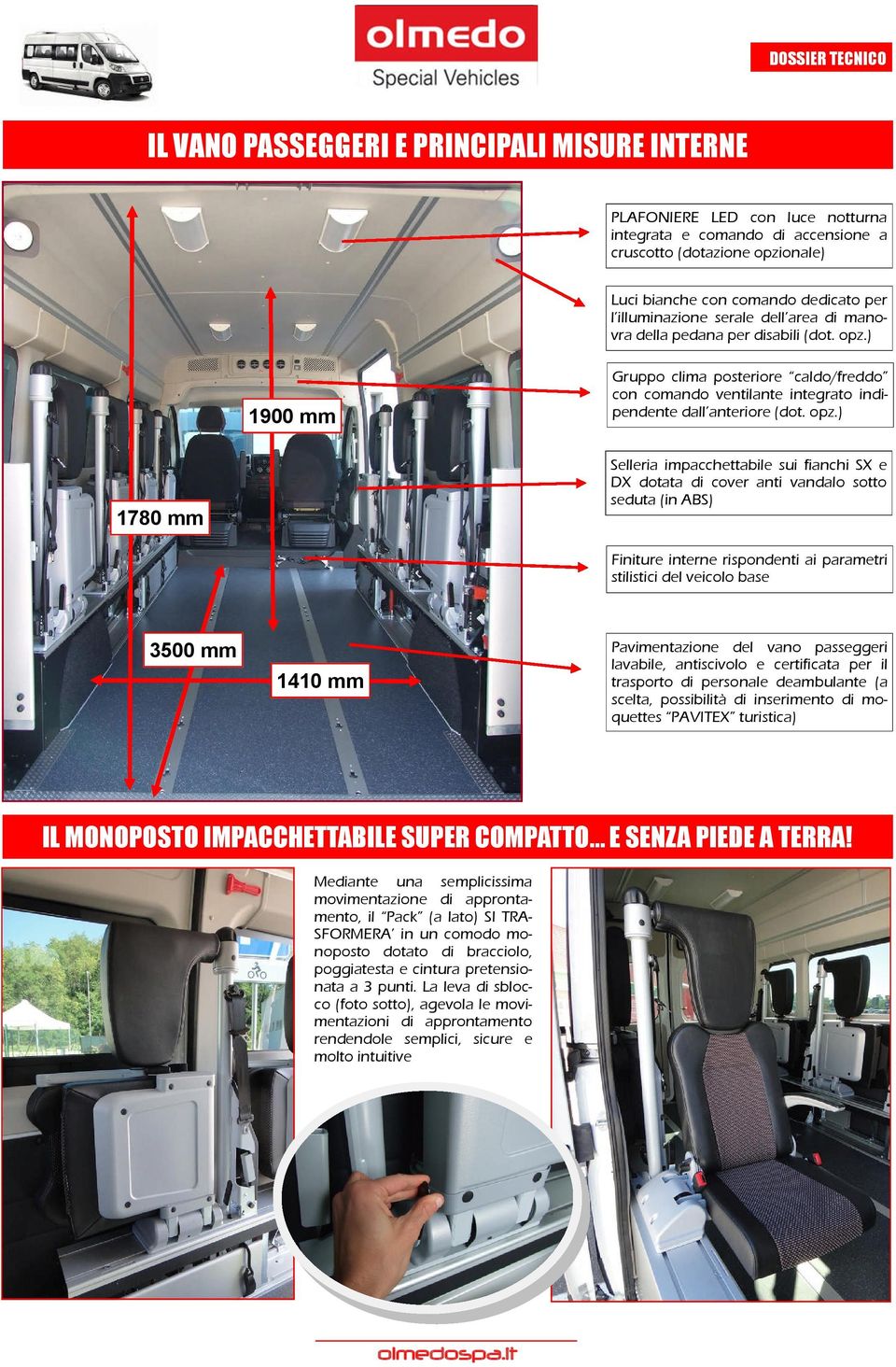 ) Gruppo clima posteriore caldo/freddo con comando ventilante integrato indipendente dall anteriore (dot. opz.