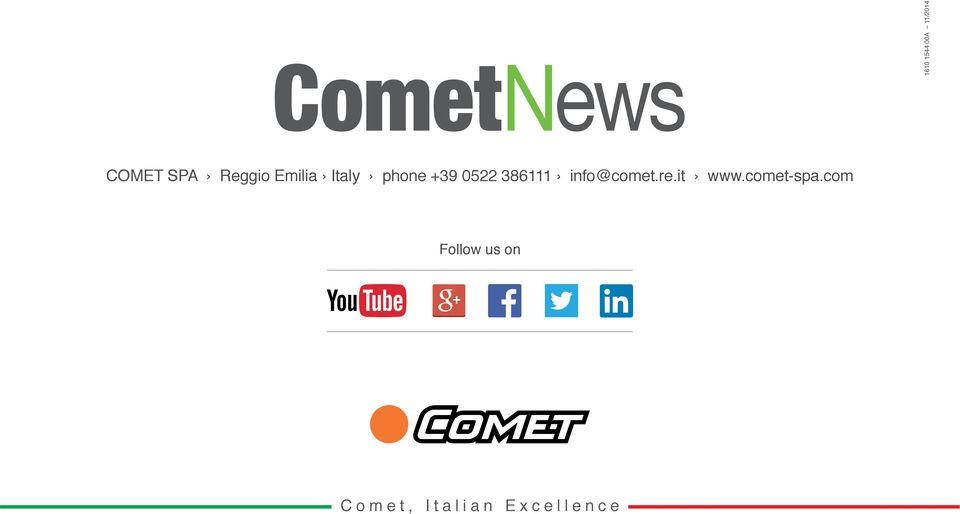 3111 info@comet.re.it www.comet-spa.