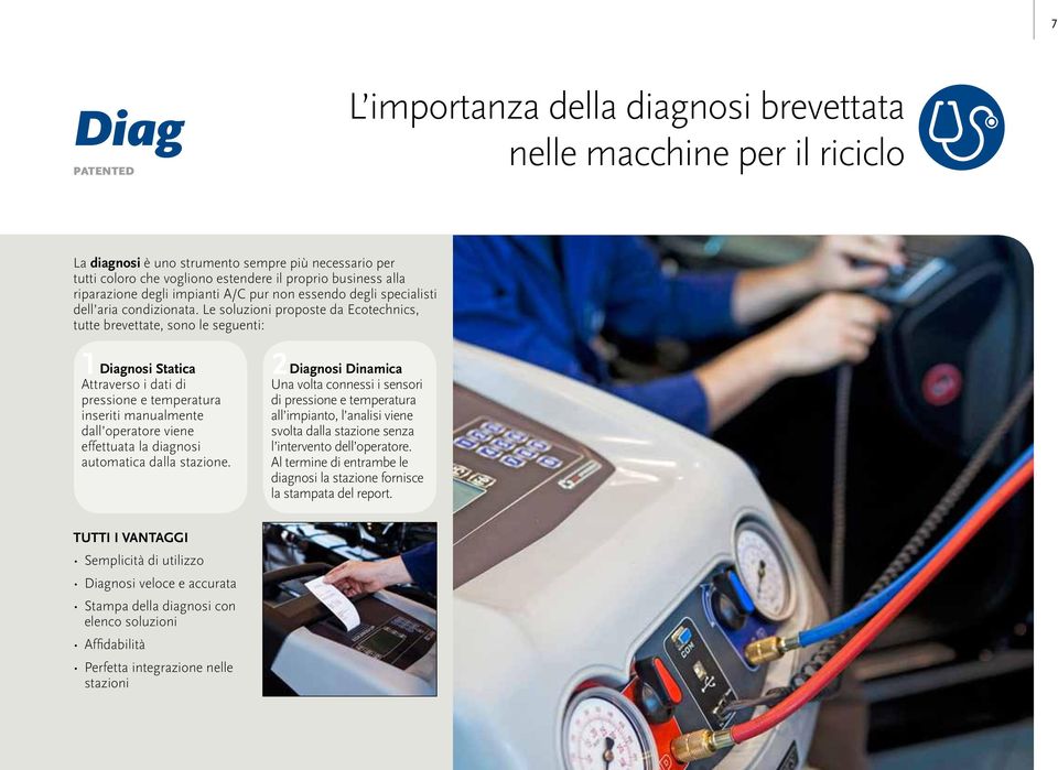 Le soluzioni proposte da Ecotechnics, tutte brevettate, sono le seguenti: 1 Diagnosi Statica 2 Attraverso i dati di pressione e temperatura inseriti manualmente dall operatore viene effettuata la