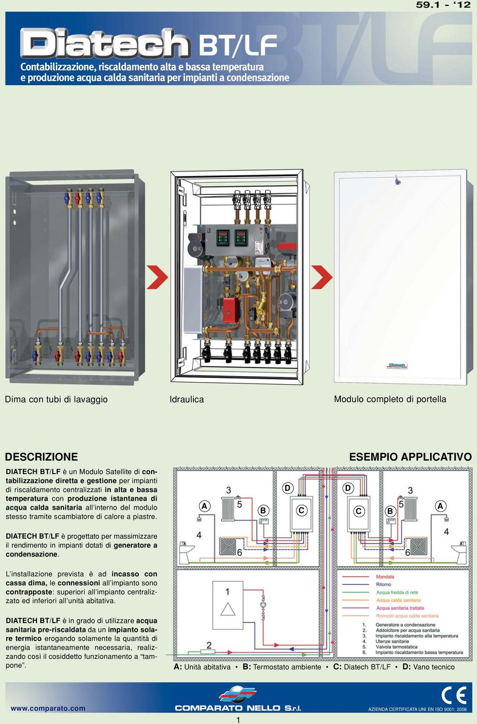 acqua calda sanitaria all interno del modulo stesso tramite scambiatore di calore a piastre.