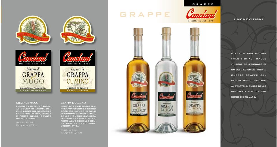 LIQUIRIZIA LIQUORE DI LIQUIRIZIA A B A S E D I G R A P PA A M A R E T T O Liquore di STORICAMENTE é UN ELISIR Liquore di DI ANTICHISSIMA TRADIZIO- Liquore di NE, CHE AFFONDA LE SUE GRAPPARADICI NEL