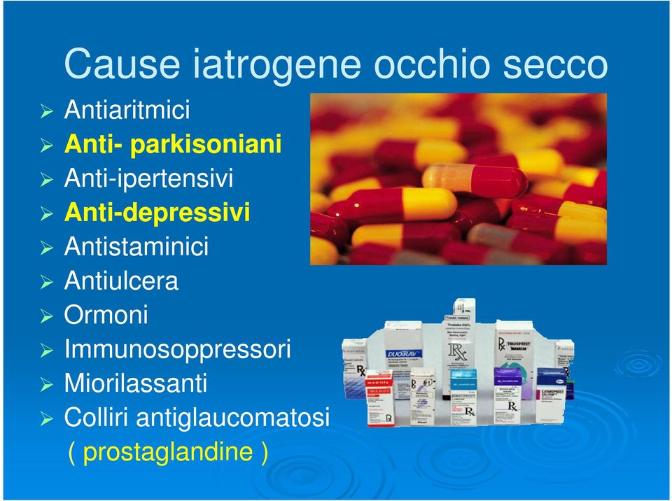 Anti-depressivi Antistaminici Antiulcera Ormoni