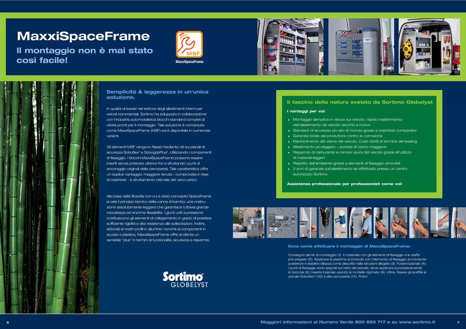 pronti per il montaggio. Tale soluzione è conosciuta come MaxxiSpaceFrame (MSF) ed è disponibile in numerose varianti.